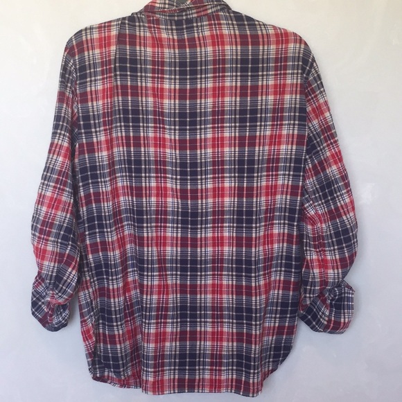 Sneak Peek Plaid Button Up Long Sleeve Shirt Small - Picture 4 of 4